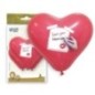 Globos corazon rojos 6 uds  personalizables