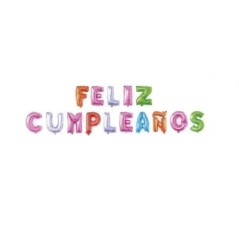 Feliz cumpleanos en globos de 40 cm de colores 8433584527694 52769