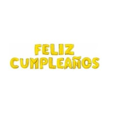 Feliz cumpleanos en globos dorados de 40 cm 8433584527724 52772