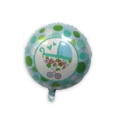 Globo carrito bebe azul 45 cm 8435127134383 13438
