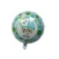 Globo carrito bebe azul  45 cm