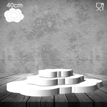 Piramide tarta nubes blanca 40 cm corcho 8435789312327 31232DT
