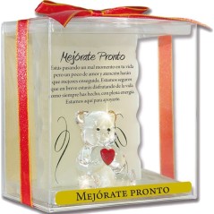 Osito cristal con frase emotiva Mejorate pronto 8714436110159 7268
