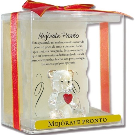 Osito cristal con frase emotiva Mejorate pronto 8714436110159 7268