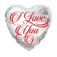 Globo corazon blanco san valentin I love you 46 cm 681070106832 15427 18