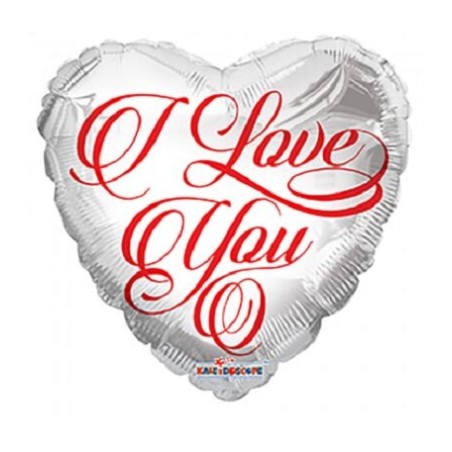 Globo corazon blanco san valentin I love you 46 cm 681070106832 15427 18