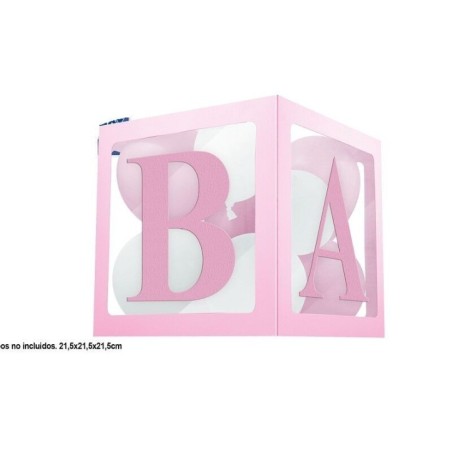 Caja rosa para meter globos 21