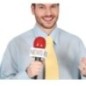 Microfono reportero television 25 cm