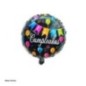 Globo feliz cumpleaños negro  45 cm