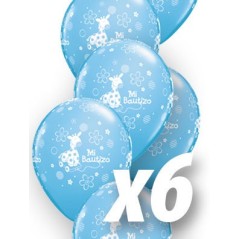 Globo mi bautizo para nino azul 6 uds qualatex 30 cm 671444206152 20615 6