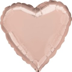 Globo corazon rosa dorado de 43 cm para helio y aire 26635361866 3618601