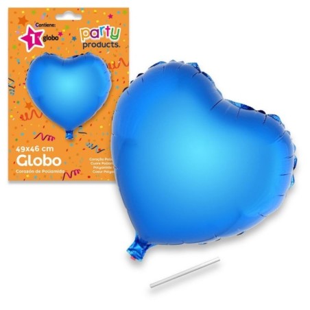 Globo corazon azul de 49 x46 cm helio o aire 8424345684237 68423