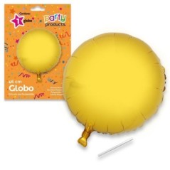 Globo redondo oro de 46 cm helio o aire 8424345684336 68433