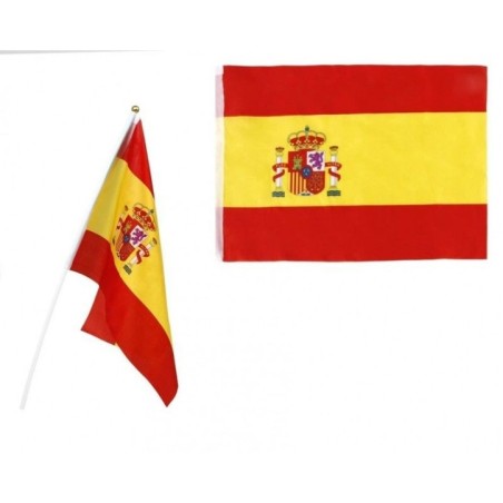 Banderin espana 32x45cm con mastil 8422259221913 22191