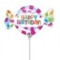 Globo caramelo cumpleaños rosa mini 35 cm