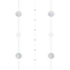 Tira blanca y plata decorativa para globos 182 cm 13051791902 110433