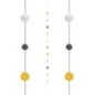 Tira negra oro y plata decorativa para globos 182 cm