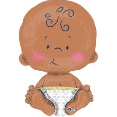 Globo bebe morenito Baby shower 61 cm 26635352017 3520101