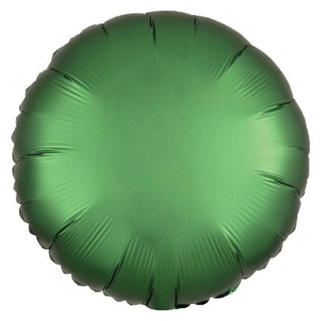 Globo redondo esmeralda satin 45 cm helio o aire 18" 26635385862 3858601