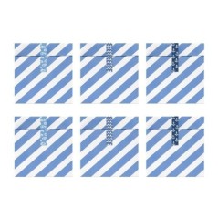Bolsas rayas azules marinera 6 uds 13x14 5902230745278 TNSP1