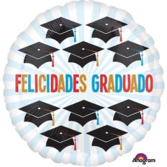 Globo Felicidades Graduado 45 cm helio o aire 26635349611 3496101
