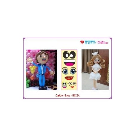 Pegatinas caras para globos B602A