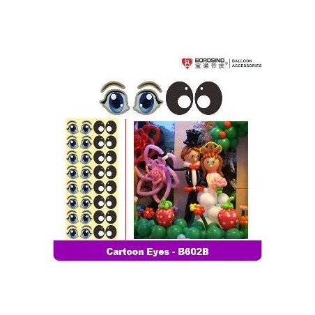 Pegatinas ojos para caras en globos B602B