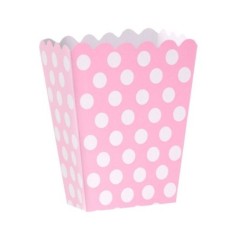 Cajitas rosa lunares 6 uds 6x6x6