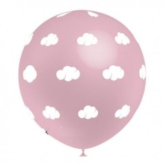 Globo rosa nubes blancas 10 uds 30 cm 8436540882349 88234