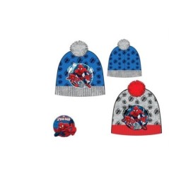 Gorro spiderman invierno  para niño AZUL 52 CM
