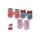 Guantes minnie mouse invierno para niña rosas ROJO