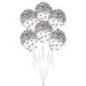 Globos transparentes confetti negro pintado 6 uds
