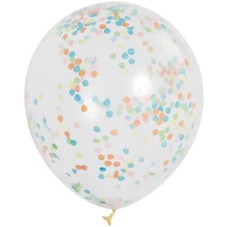 Globos transparentes con confeti 6 uds 12 30 cm 11179496150 49615