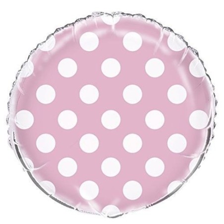 Globo rosa lunares redondo 45 cm 11179555857 55585