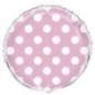 Globo rosa  lunares redondo 45 cm