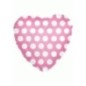 Globo corazon rosa lunares