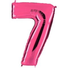 Globo numero 7 rosa 40 101 cm helio o aire 8053904660179 HG15847FP