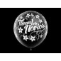 Globos transparentes latex vivan los novios 8 uds 30 cm