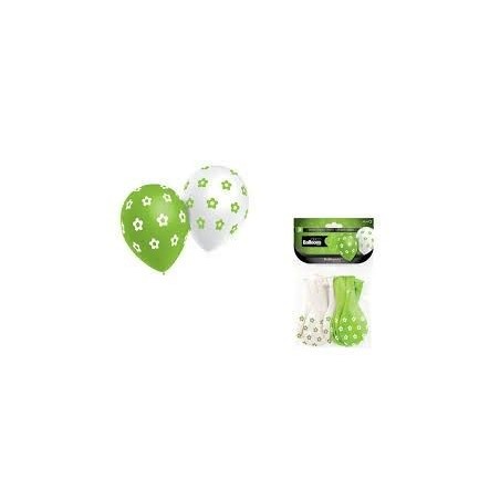 Globos latex con flores 8 uds 28 cm 8436540865113 HG2044