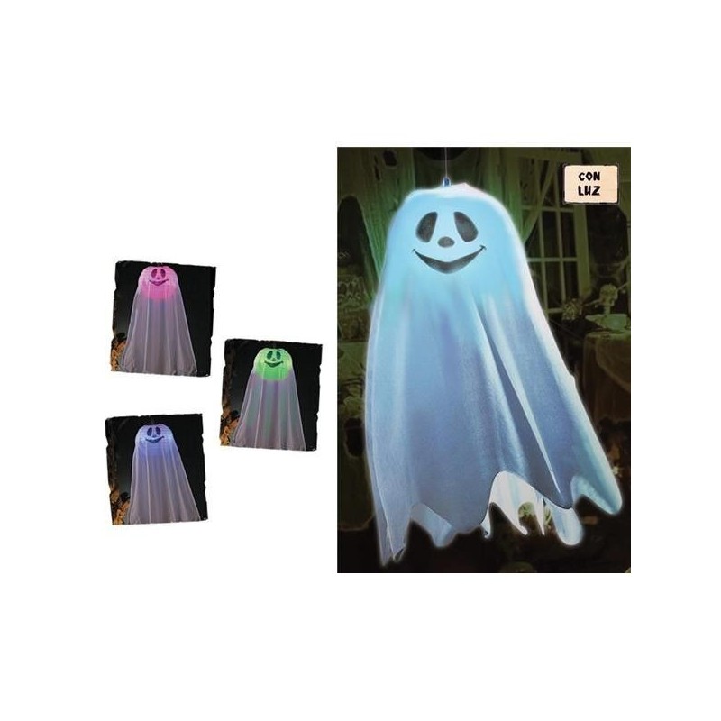 Fantasma con luz 60 cms colgante halloween