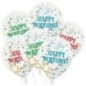 Globos cumpleaños con confeti para rellenar 6 uds
