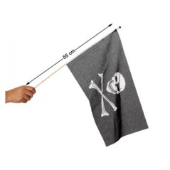Bandera pirata calavera de 55 cm con palo barata 8422259168119 16811