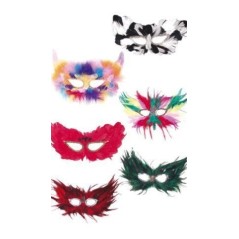 Antifaz veneciano pluma modelos surtidos 8422971050259 S5025 MARN