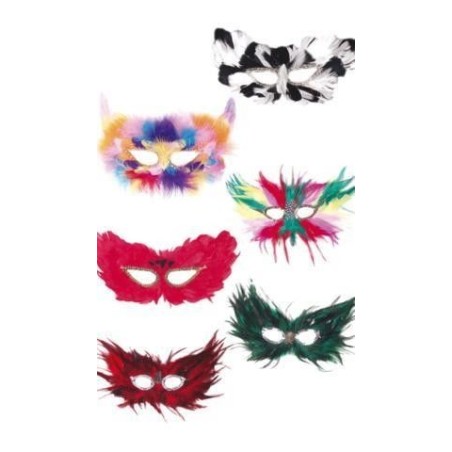 Antifaz veneciano pluma modelos surtidos 8422971050259 S5025 MARN