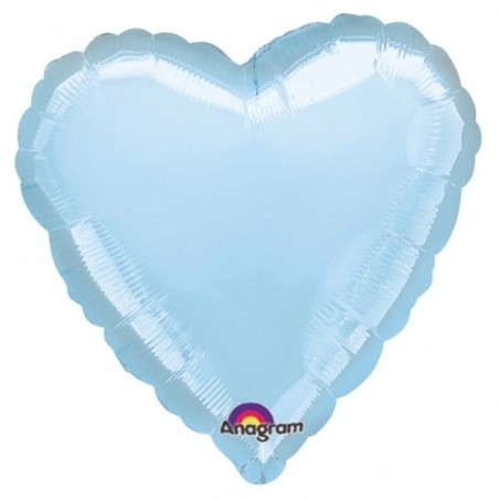 Globo corazon azul pastel foil 18 45 cm 26635800464 8004602