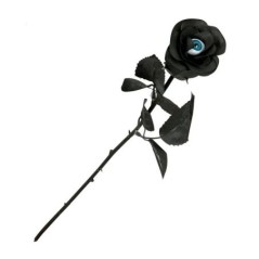 Rosa negra con ojo 45 cm decroacion halloween novi 8434077199640 19964 GUIRCA