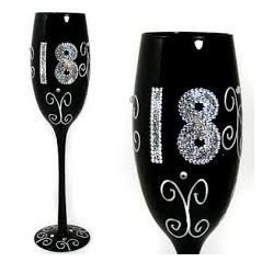 Copa champan negra con glitter 24 cm 4029811290086 750025
