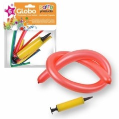 Globo para modelar colores 100 cm 12 unid + hincha 8424345680130 68013