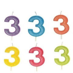 Vela numeros colores surtidos cumpleaños tarta