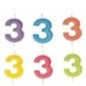 Vela numeros colores surtidos cumpleaños tarta